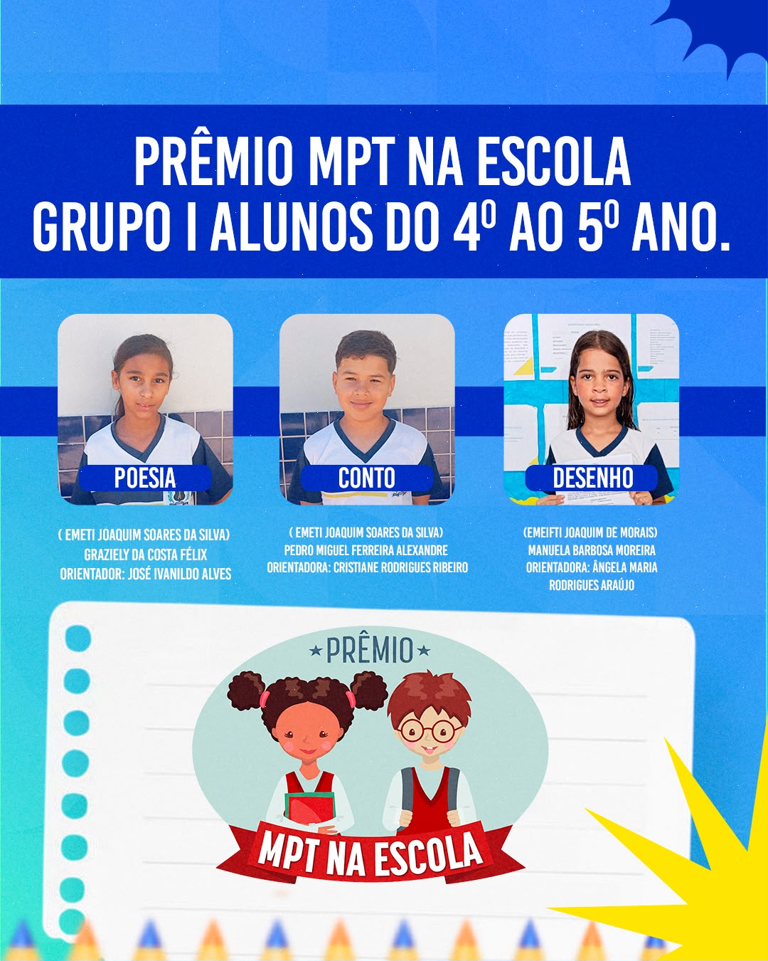 ALTANEIRA CELEBRA TALENTOS ESTUDANTIS CLASSIFICADOS -  ETAPA MUNICIPAL DOS PRÊMIOS PETECA E MPT NA ESCOLA 2026